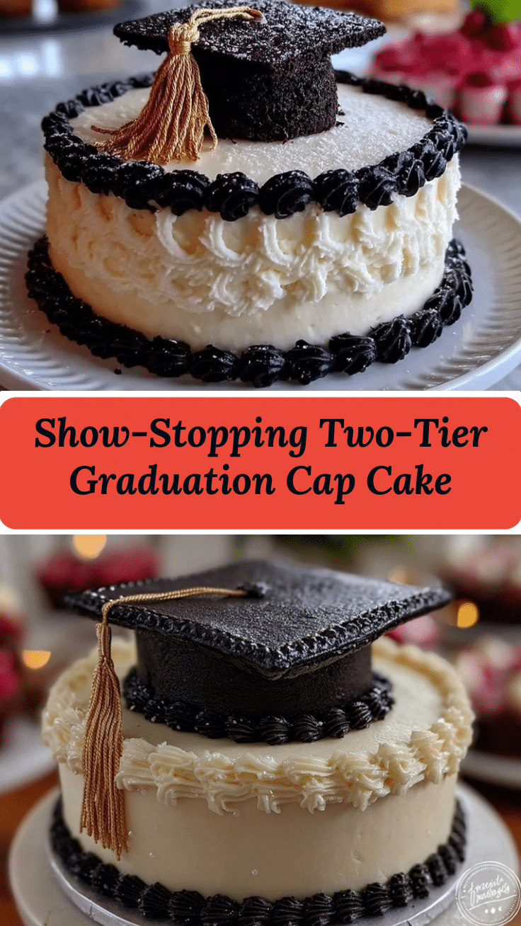 two-tier graduation cap cake recipe recipe