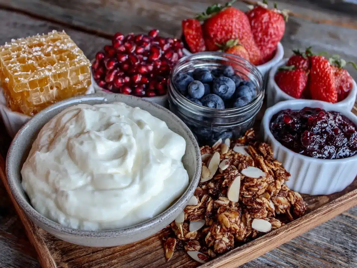 build your own yogurt parfait board preparation steps