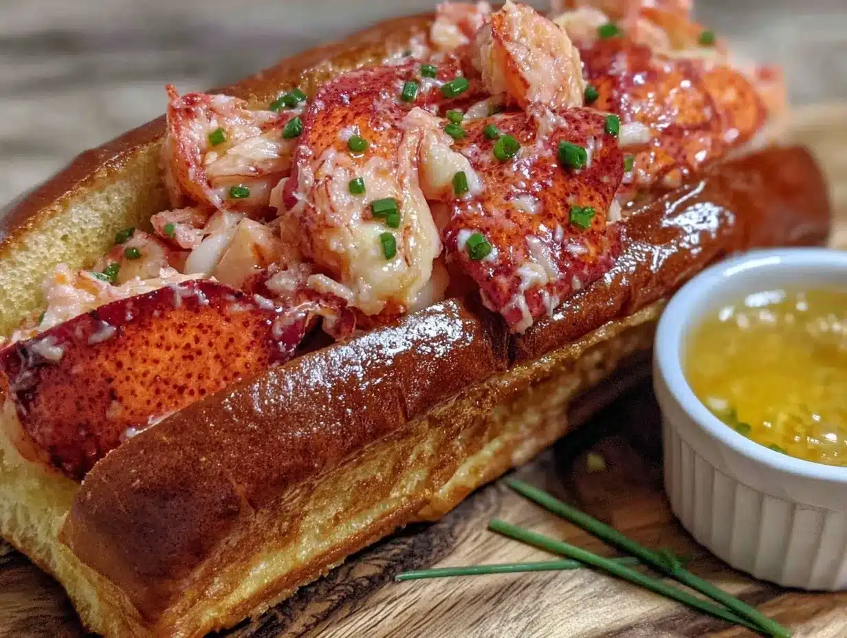Connecticut-style warm lobster roll preparation steps