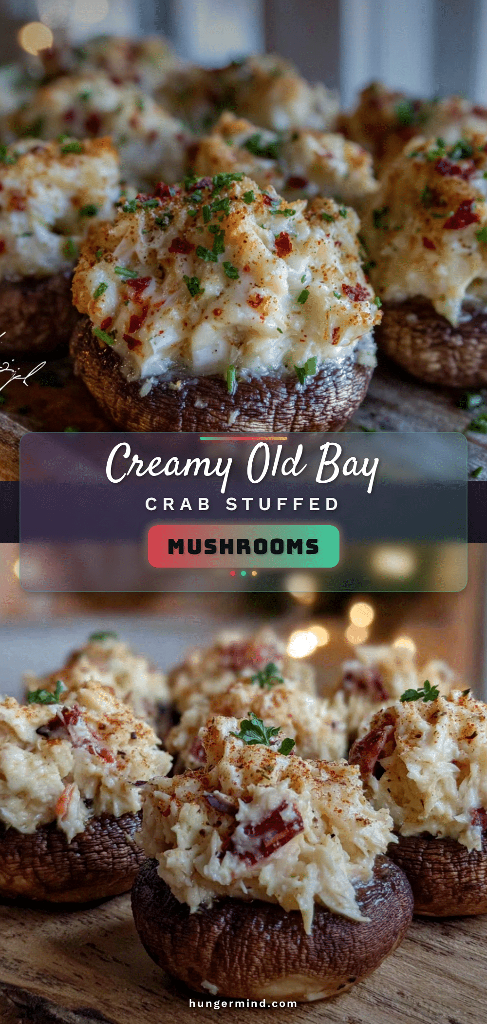 crab and cream cheese stuffed mushroom caps recipe