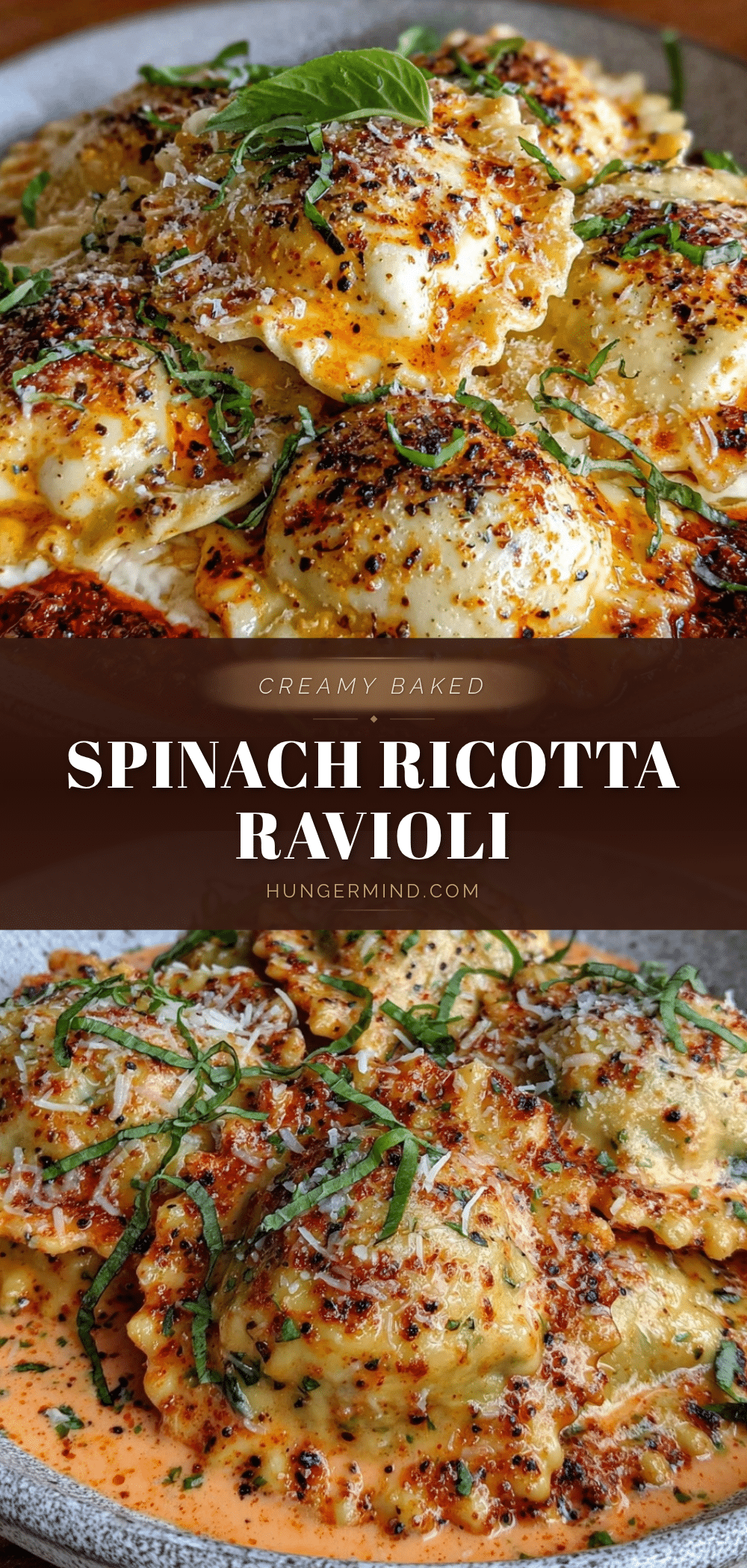creamy baked spinach and ricotta ravioli recipe