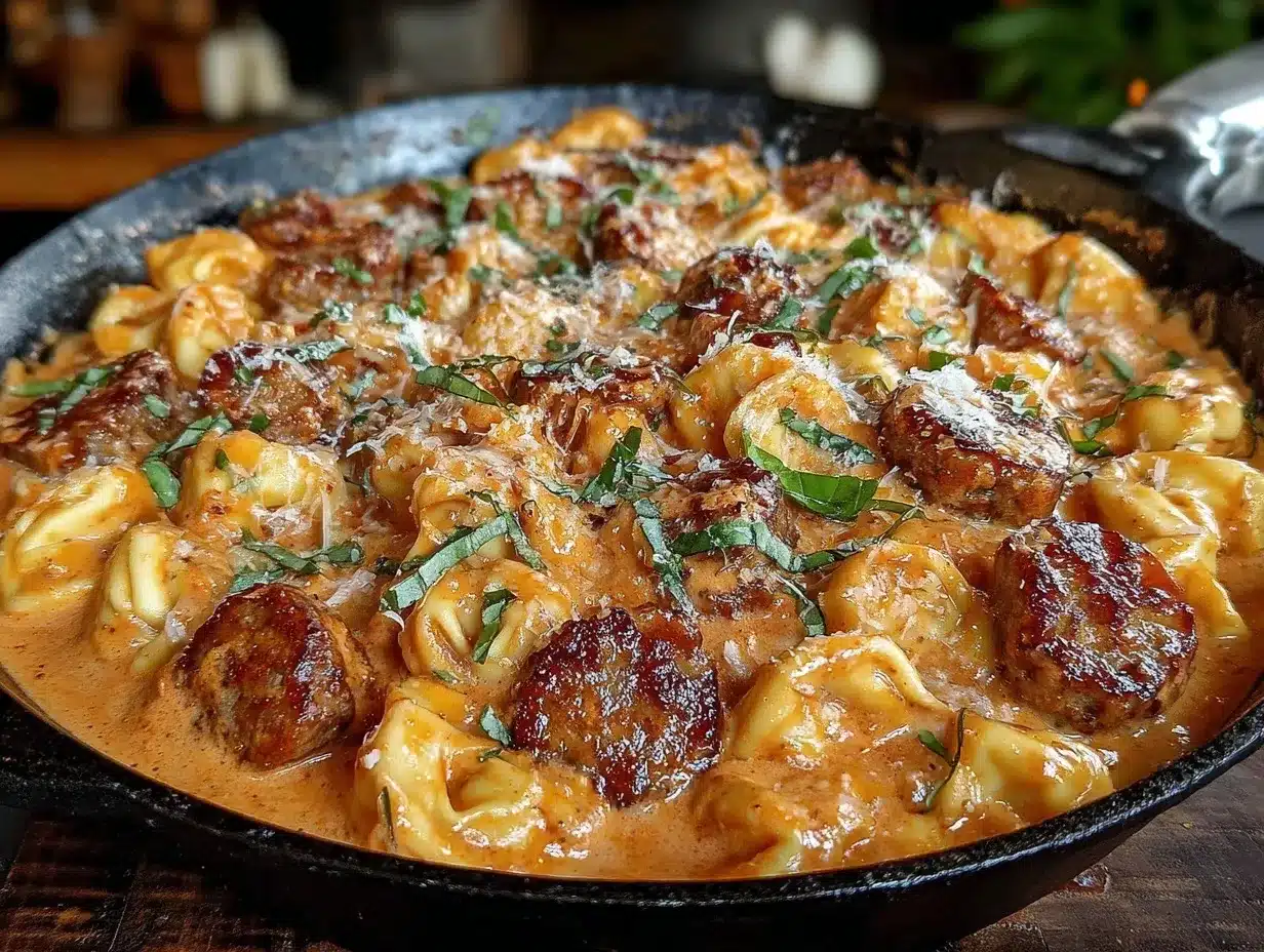 creamy baked tortellini skillet preparation steps