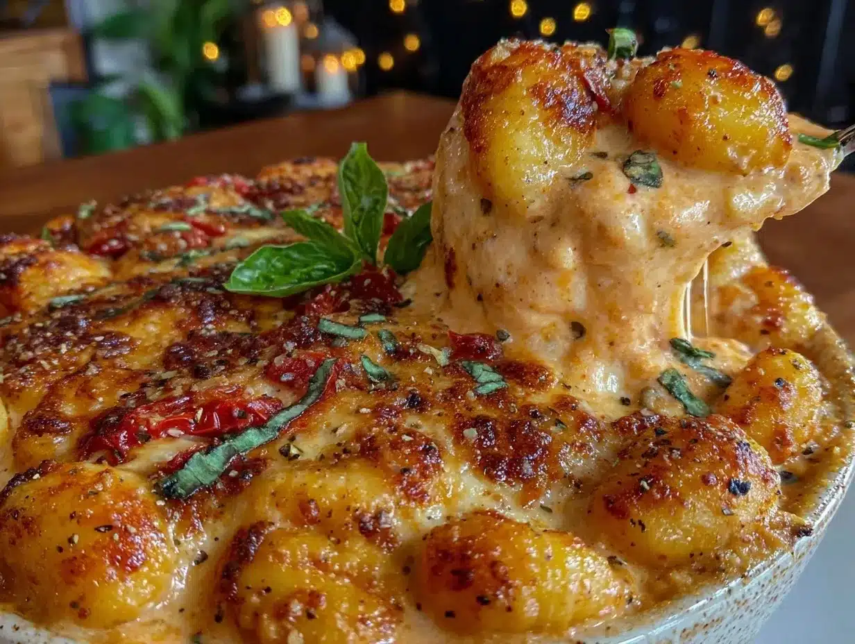 creamy tomato basil gnocchi bake preparation steps