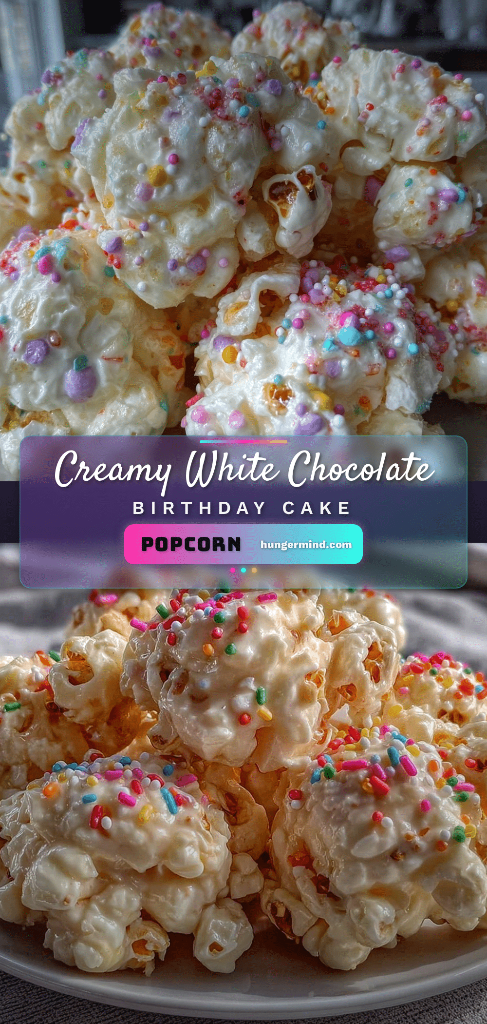 creamy white chocolate birthday cake popcorn recipe