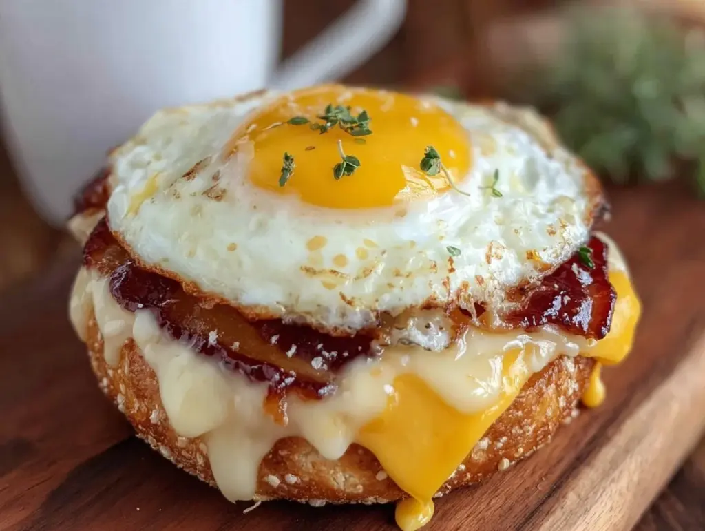 crispy egg mcmuffin copycat sandwich - featured image
