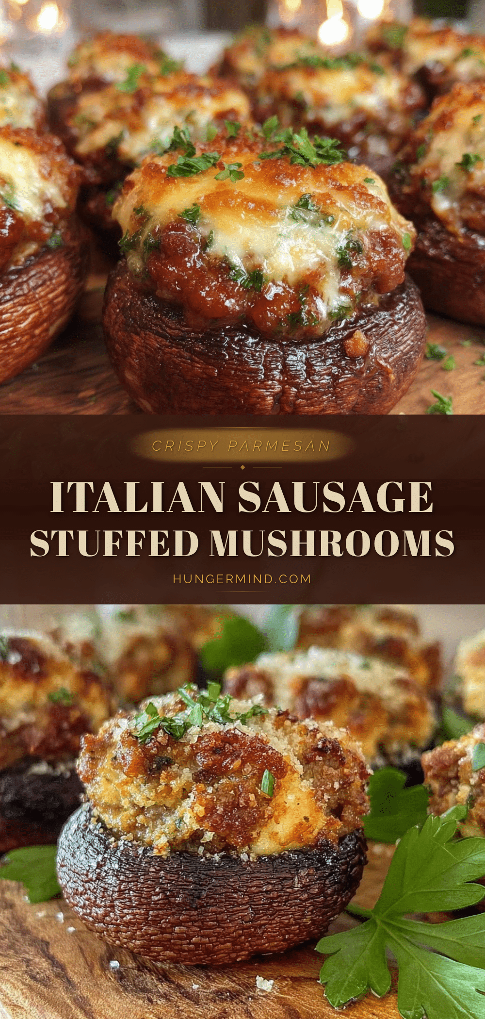 crispy Italian sausage stuffed mushrooms recipe