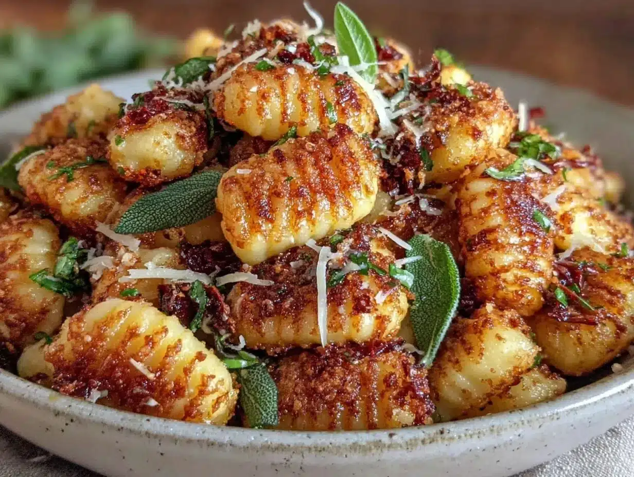 crispy pan-fried gnocchi preparation steps