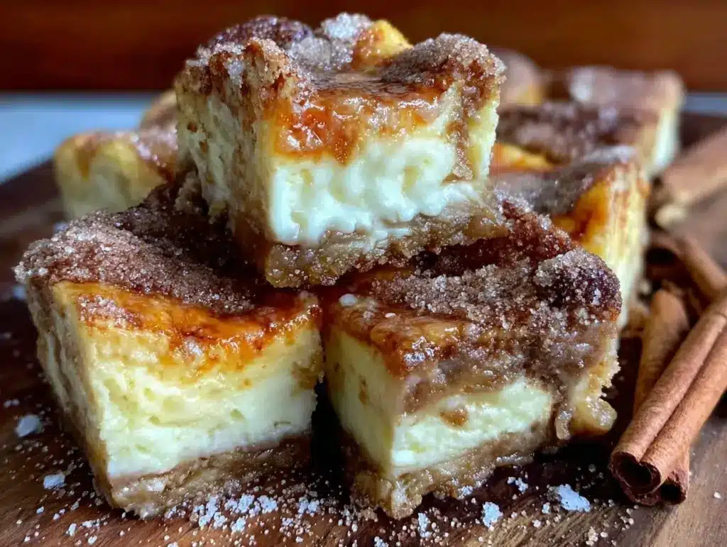 crispy sopapilla cheesecake bars - featured image