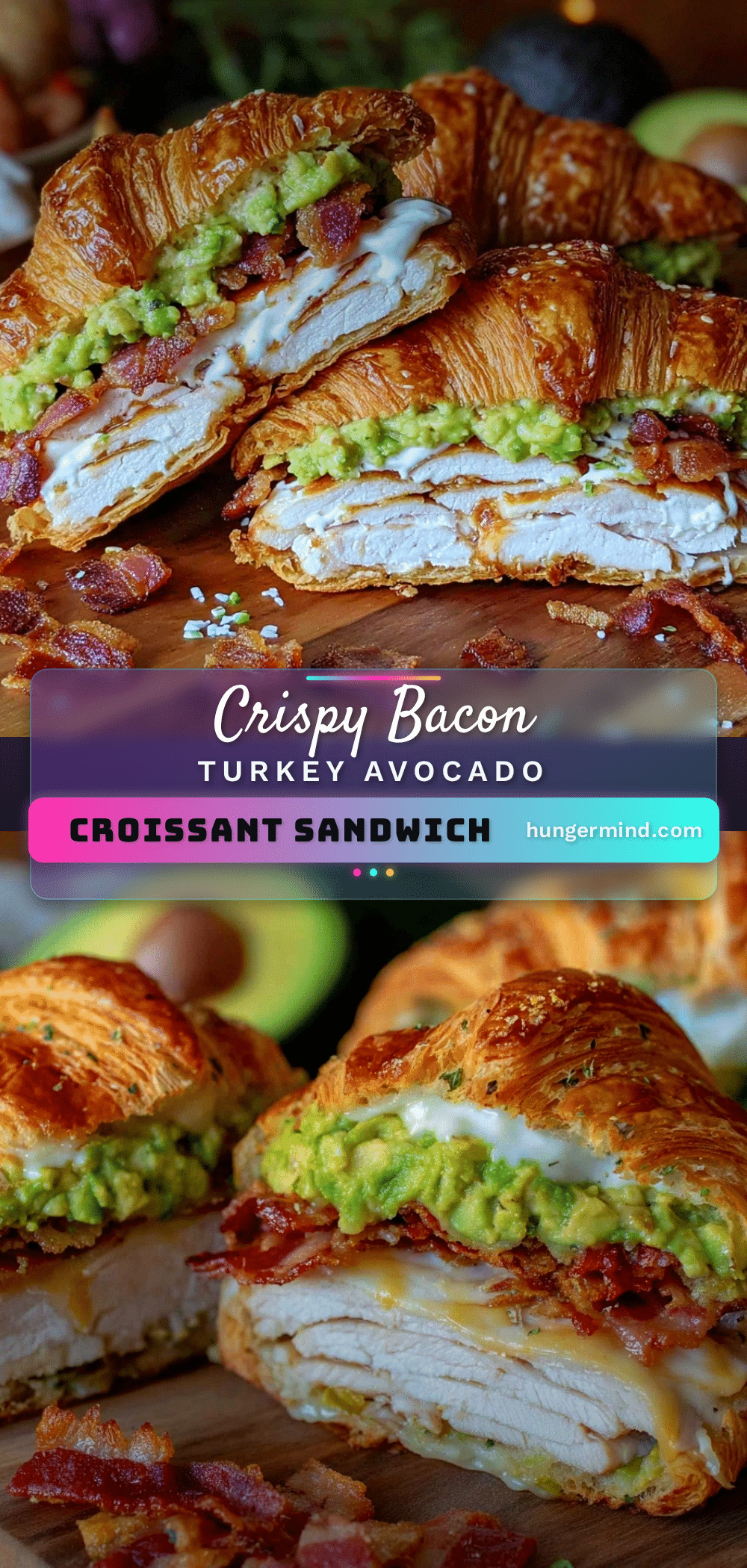 crispy turkey avocado croissant sandwich recipe