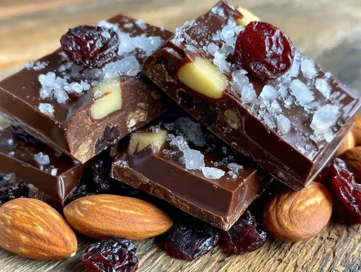 dark chocolate almond sea salt bark preparation steps
