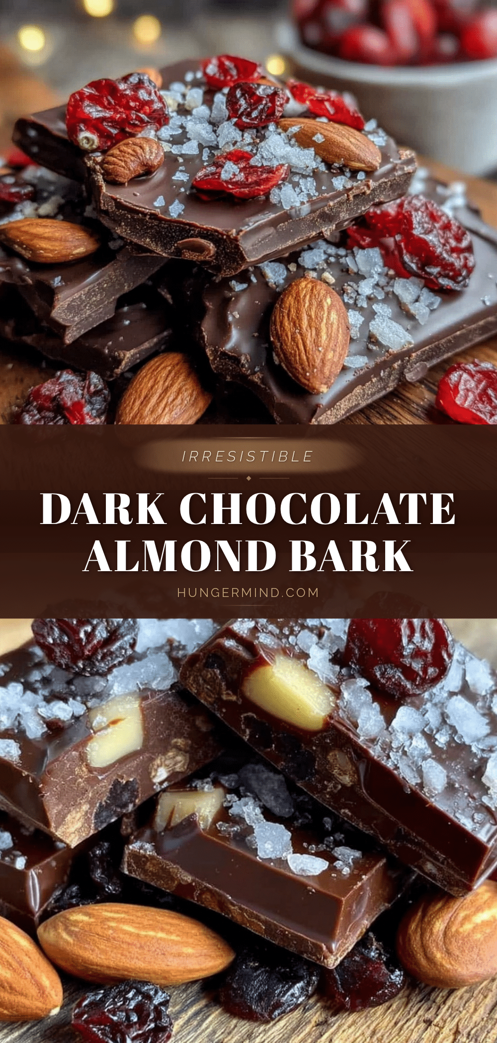 dark chocolate almond sea salt bark recipe