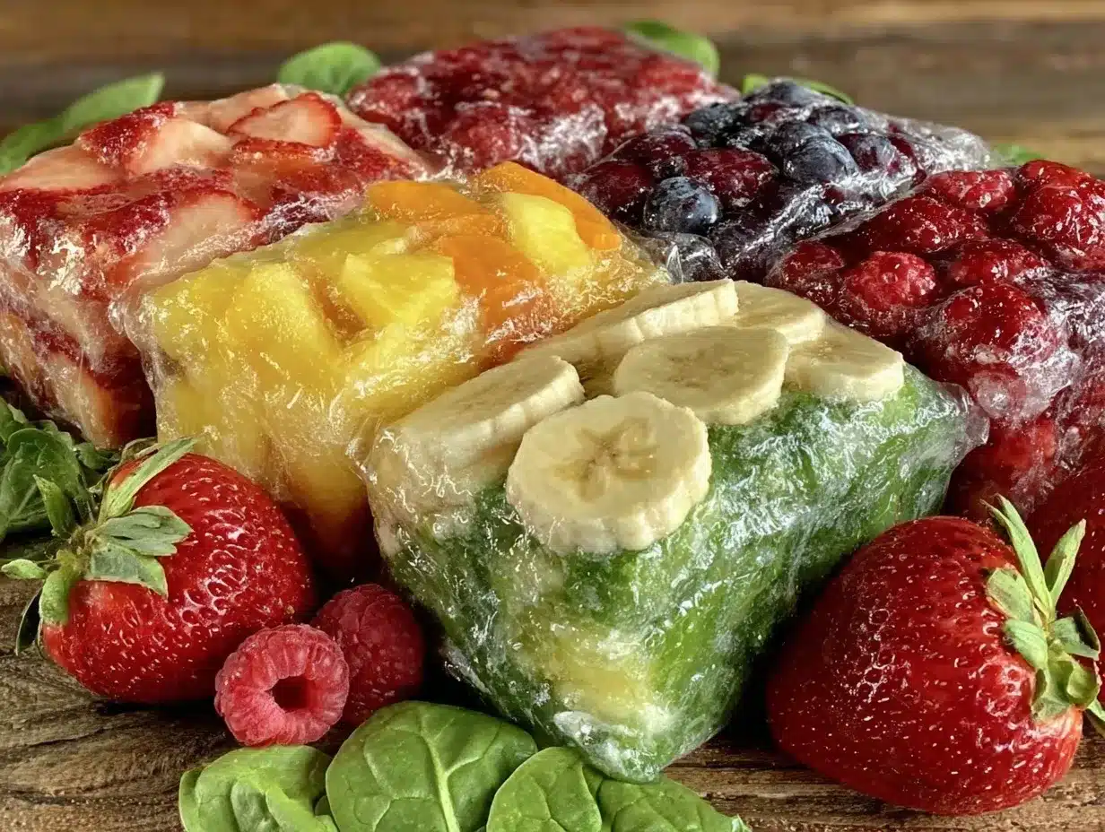 easy freezer smoothie prep bags preparation steps