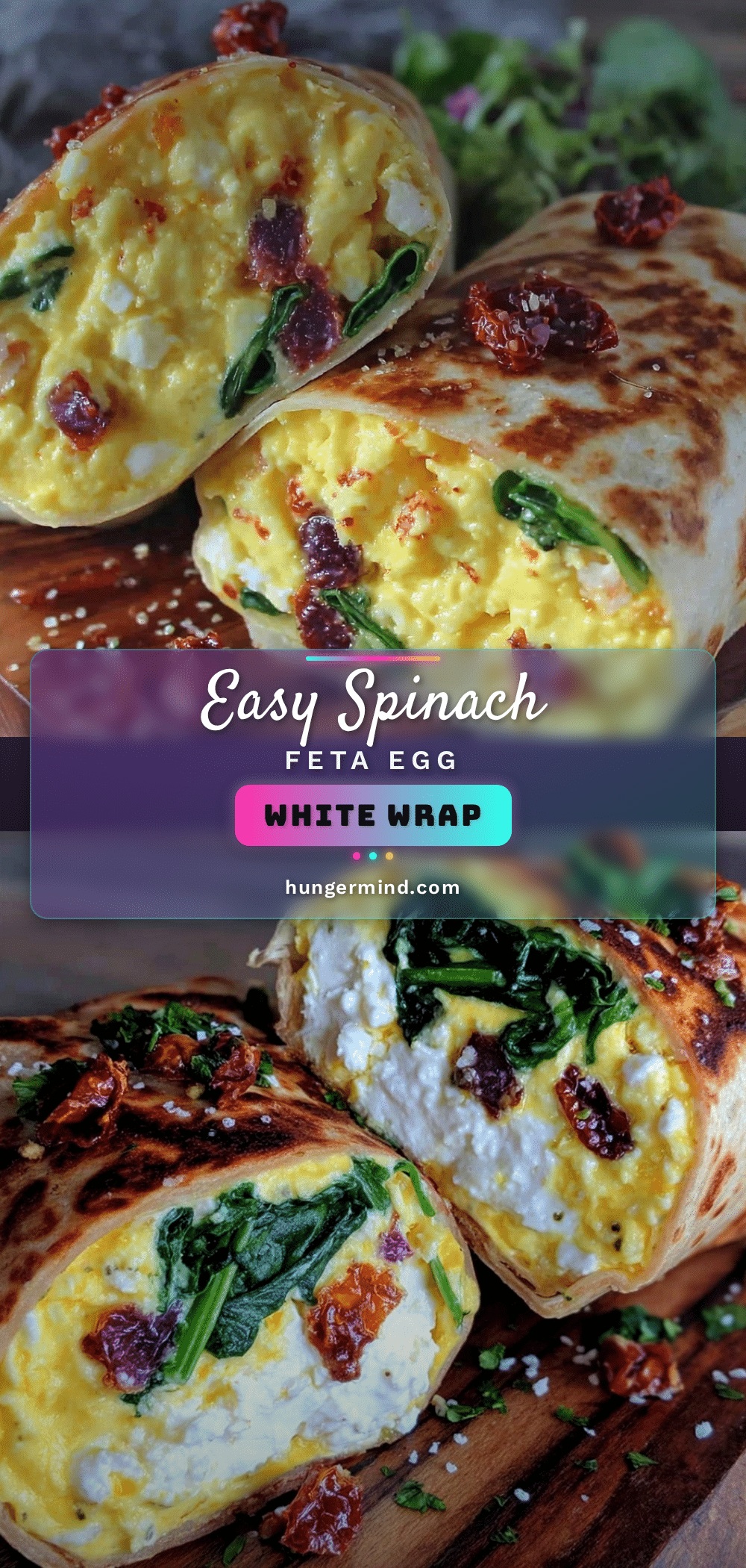 healthy spinach feta egg white breakfast wrap recipe