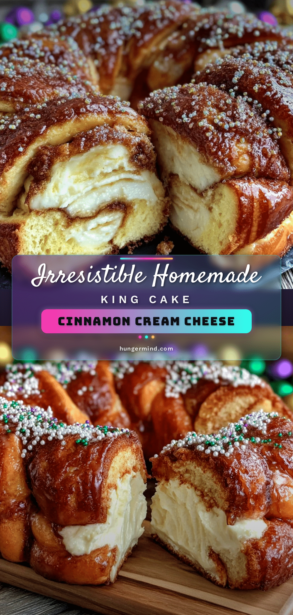 homemade king cake cinnamon cream cheese filling recipe