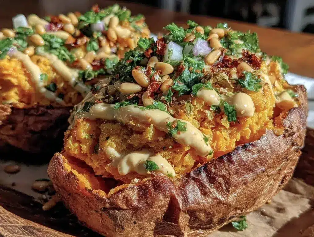 Mediterranean stuffed sweet potatoes - featured image