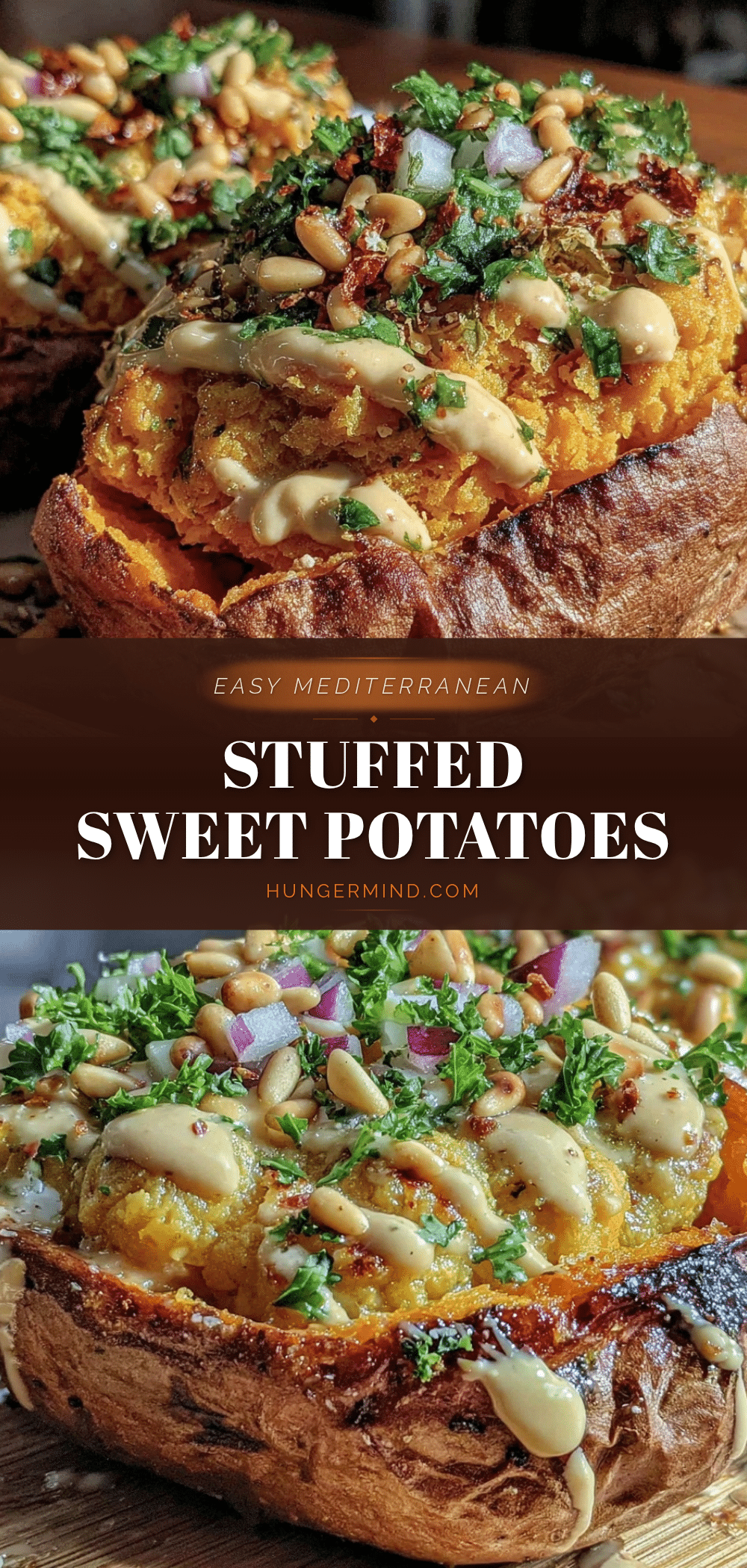 Mediterranean stuffed sweet potatoes recipe