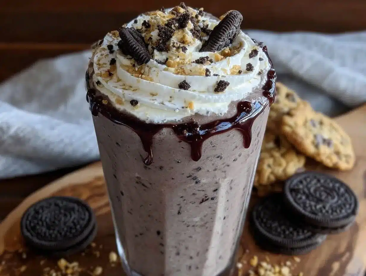 oreo cookie monster milkshake tower preparation steps