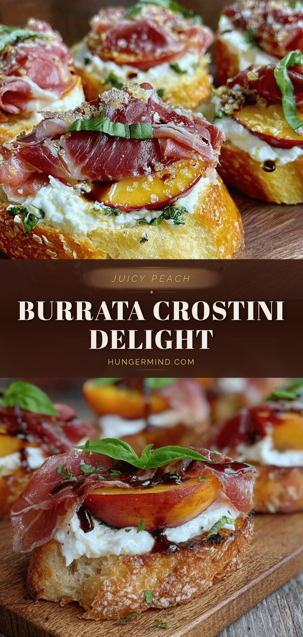 peach and burrata crostini recipe