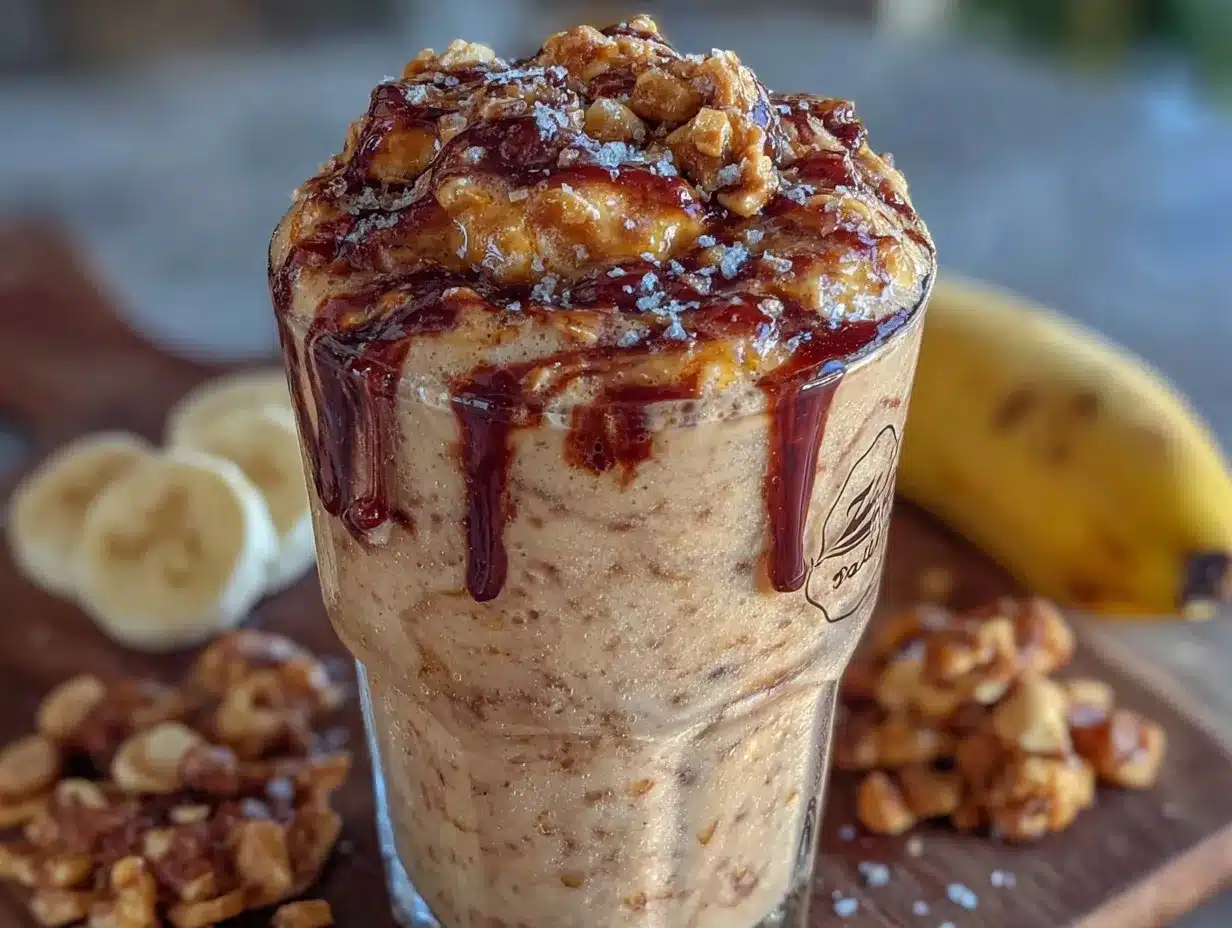 peanut butter banana protein milkshake preparation steps
