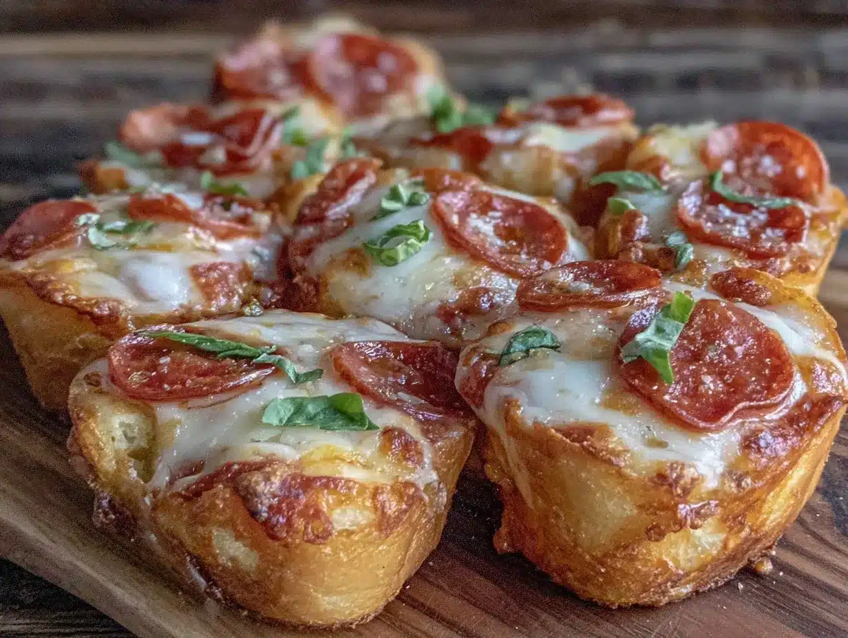 quick crispy english muffin pizza bites preparation steps