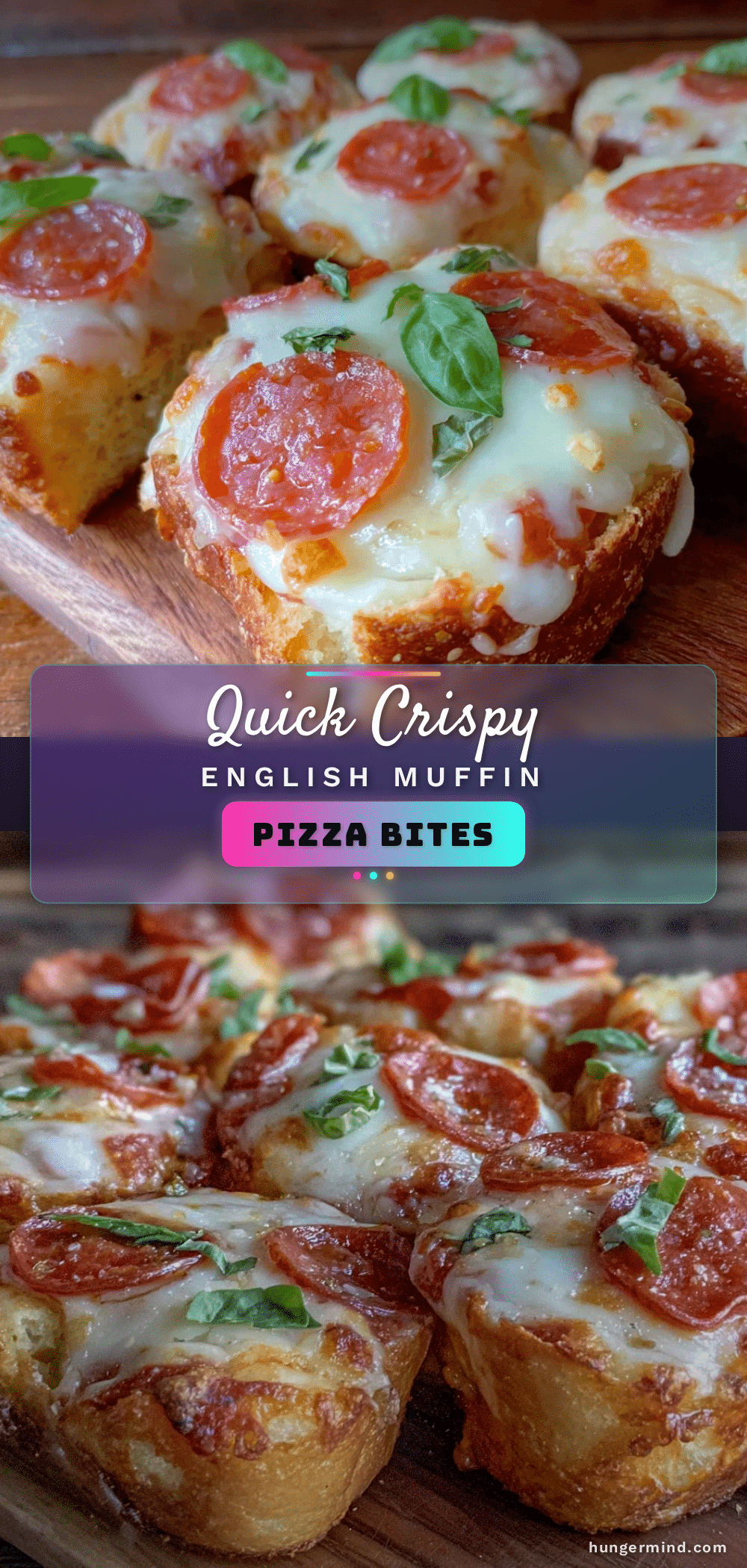 quick crispy english muffin pizza bites recipe