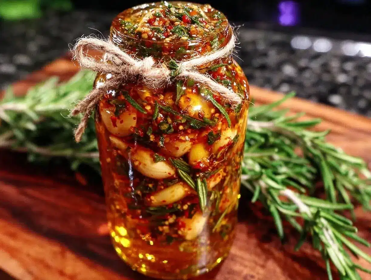 rosemary garlic infused olive oil preparation steps