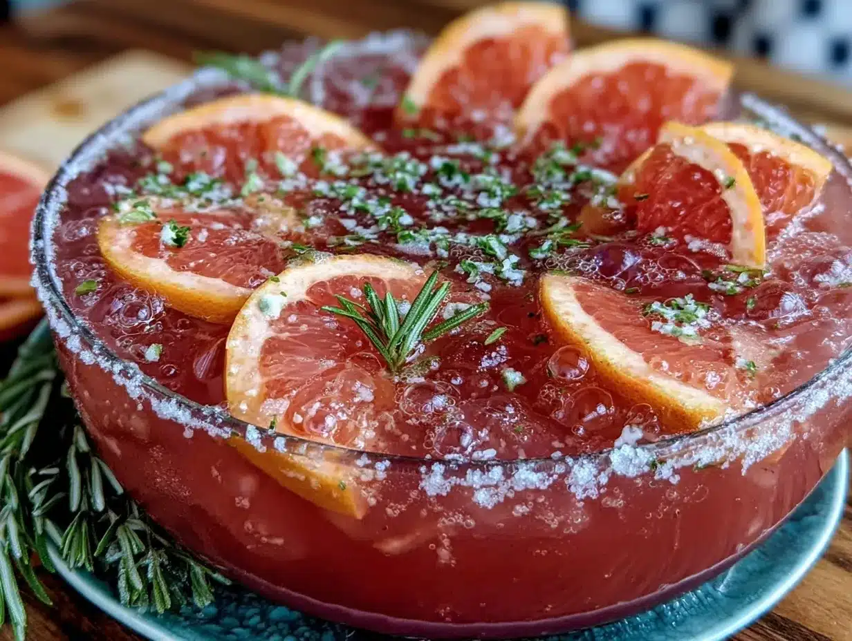 sparkling grapefruit rosemary brunch punch preparation steps