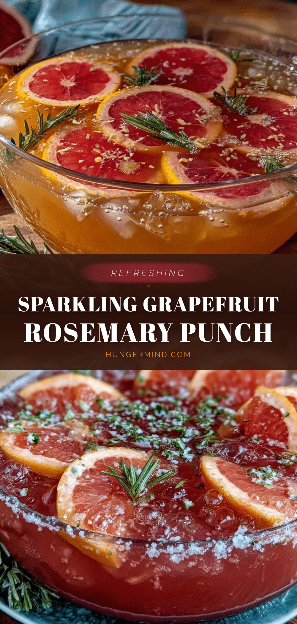 sparkling grapefruit rosemary brunch punch recipe