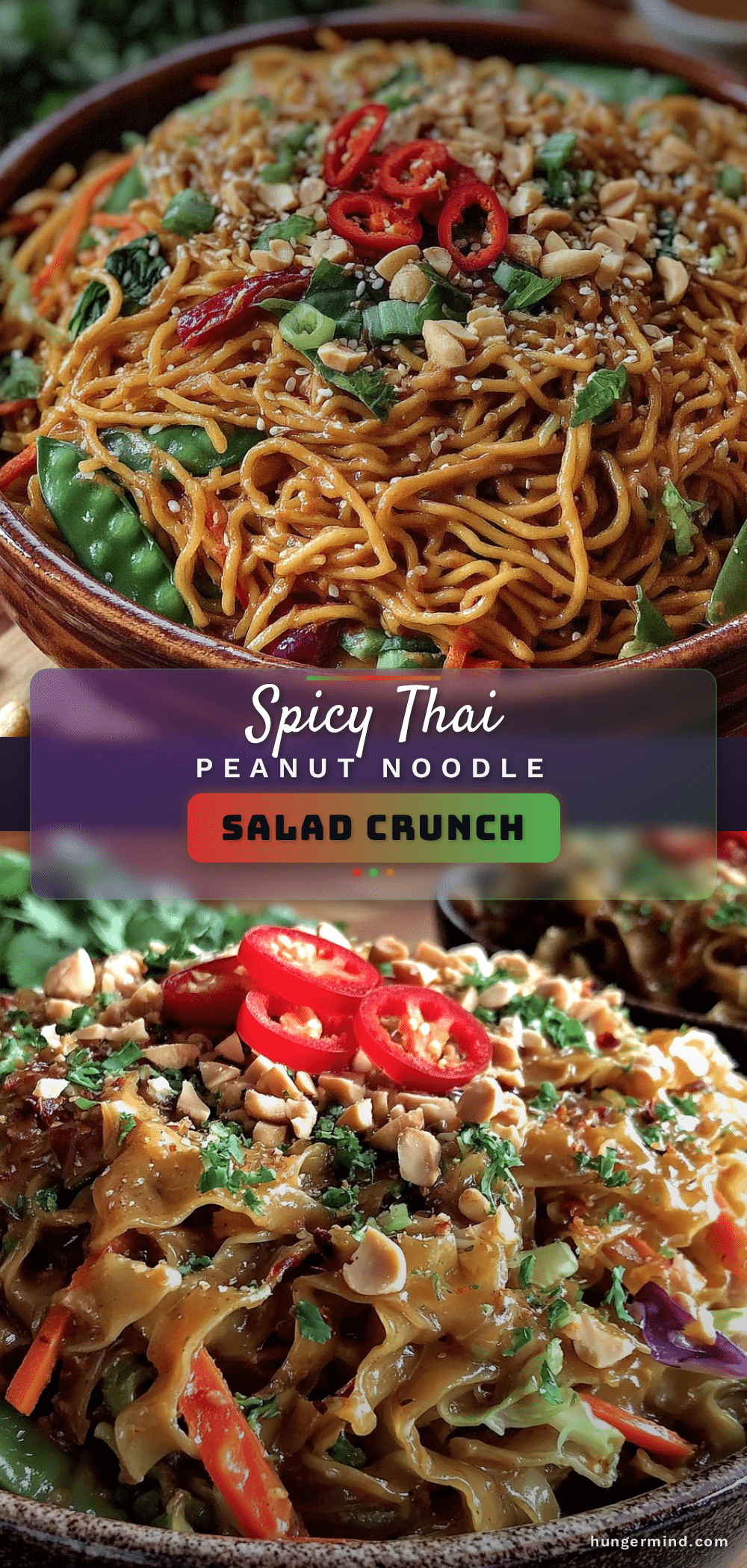 spicy Thai peanut noodle salad recipe