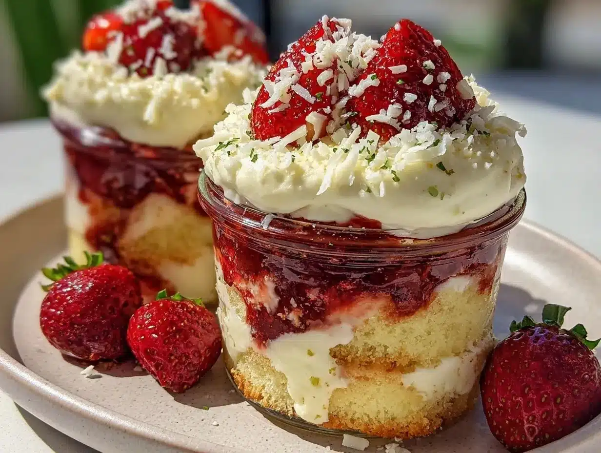 strawberry tiramisu cups preparation steps