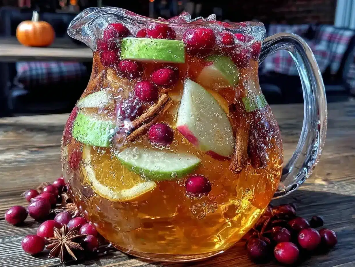 apple cider sangria pitcher preparation steps