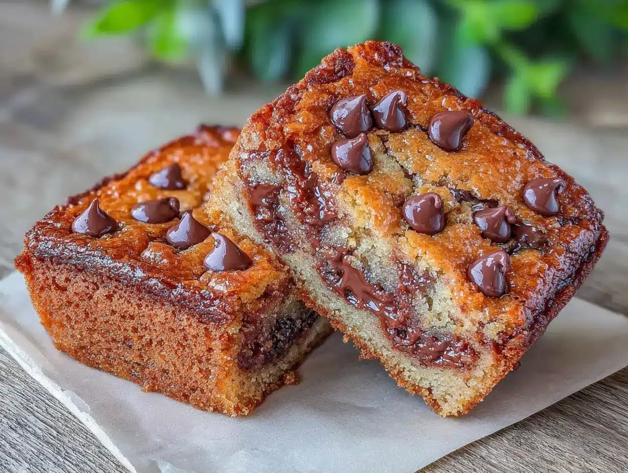 banana bread chocolate chip cookie bars preparation steps
