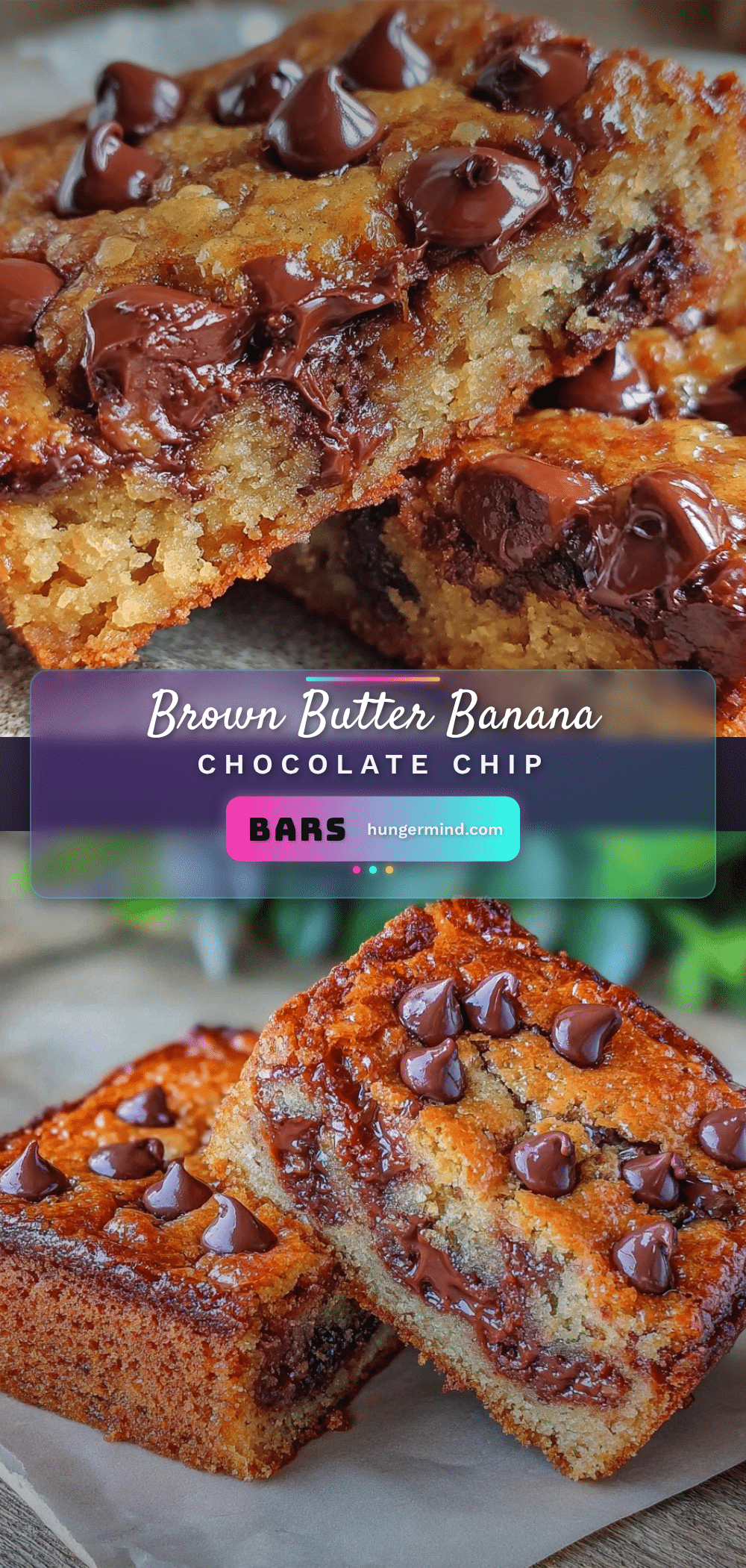 banana bread chocolate chip cookie bars recipe