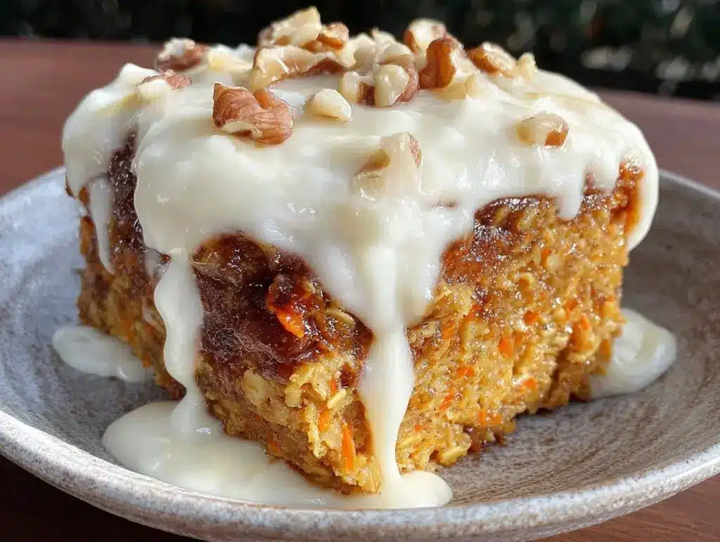 carrot cake baked oats - featured image