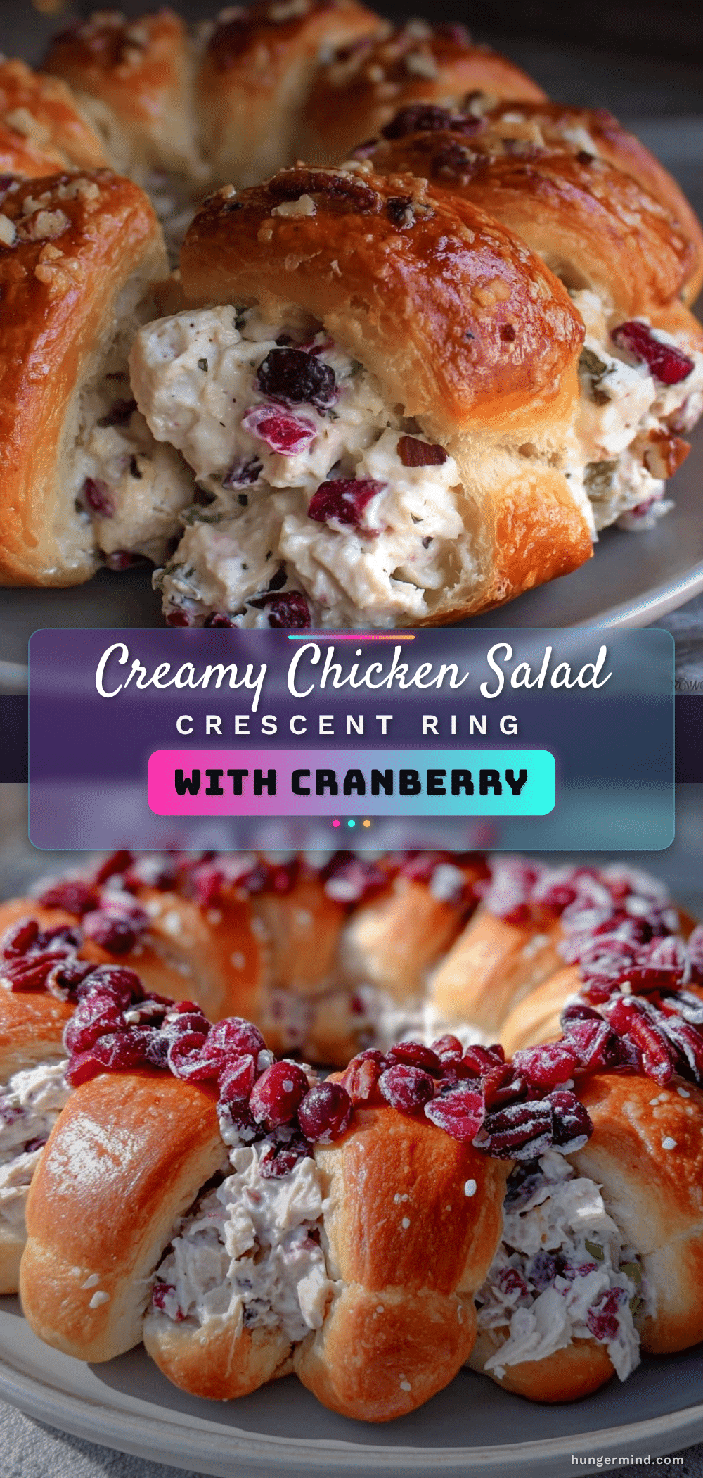Chicken Salad Crescent Roll Ring recipe