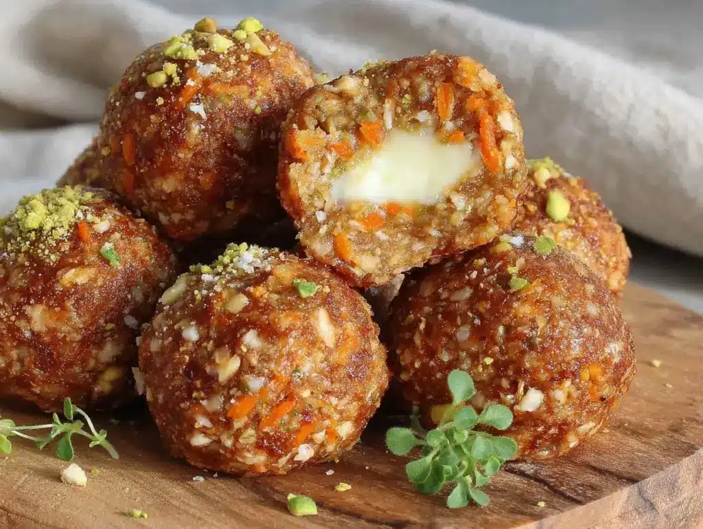 creamy carrot cake energy balls - featured image