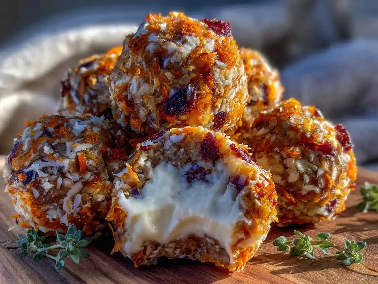 creamy carrot cake energy balls preparation steps