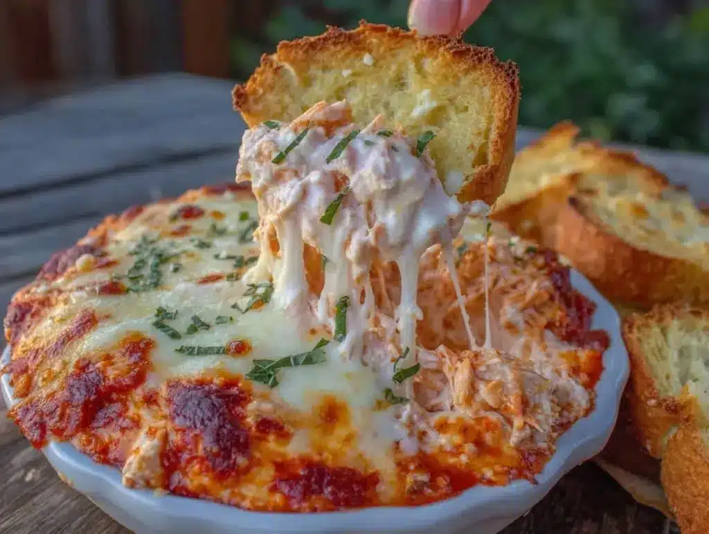 creamy chicken parm dip - featured image