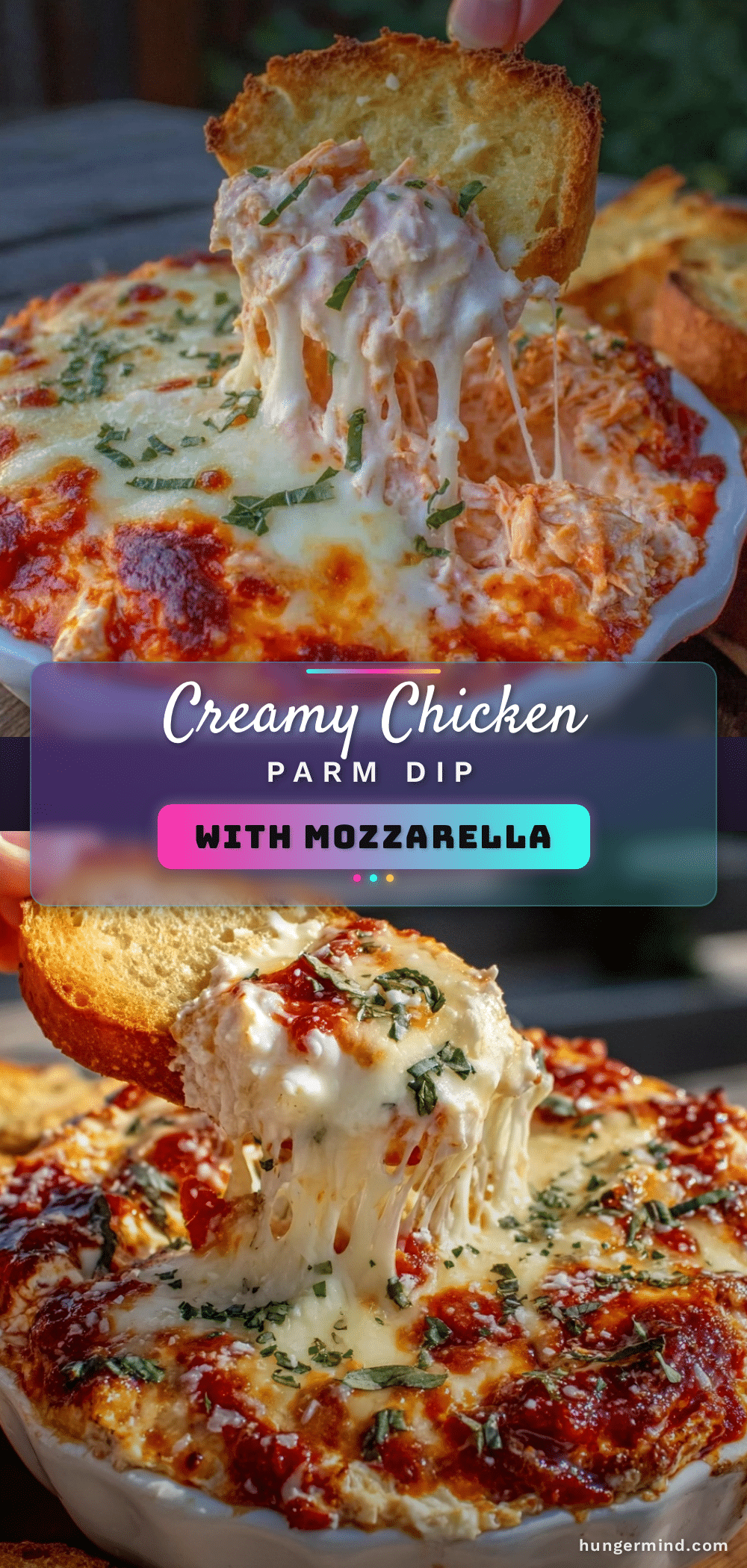 creamy chicken parm dip recipe