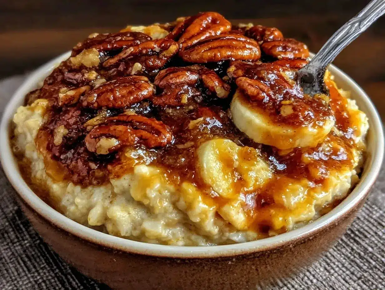 creamy crockpot banana bread oatmeal preparation steps
