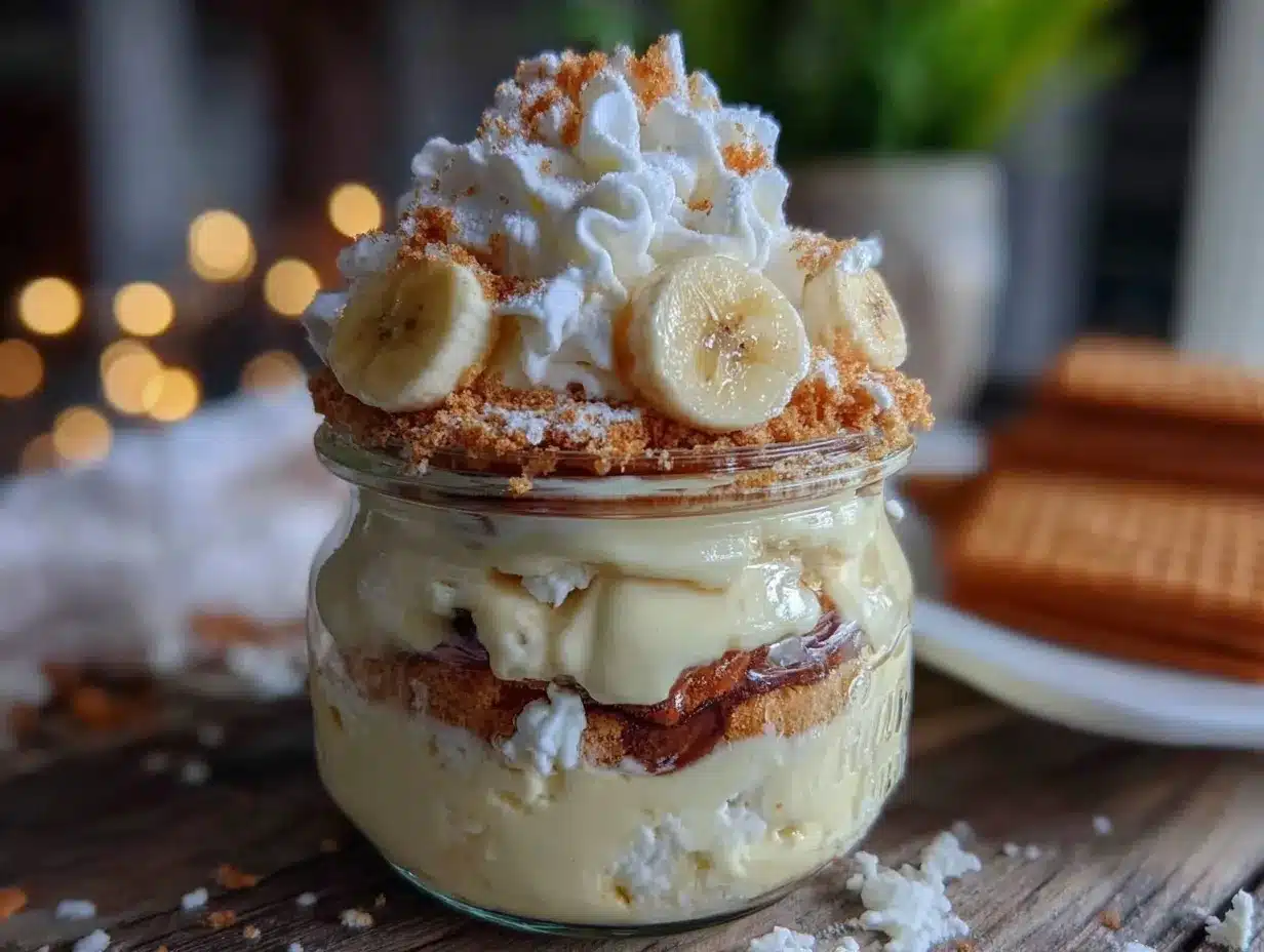 creamy mason jar banana pudding preparation steps