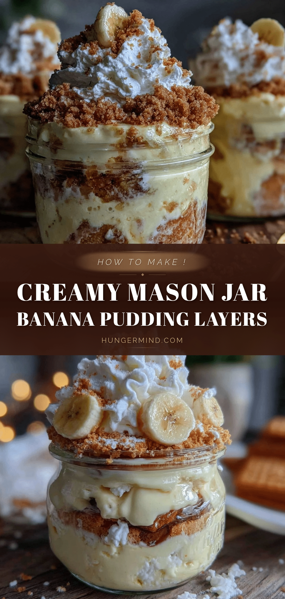 creamy mason jar banana pudding recipe