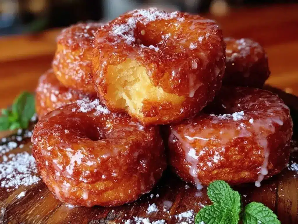 crispy air fryer glazed donuts - featured image