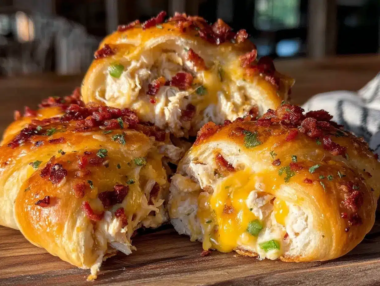 crispy chicken bacon ranch crescent roll wrap preparation steps