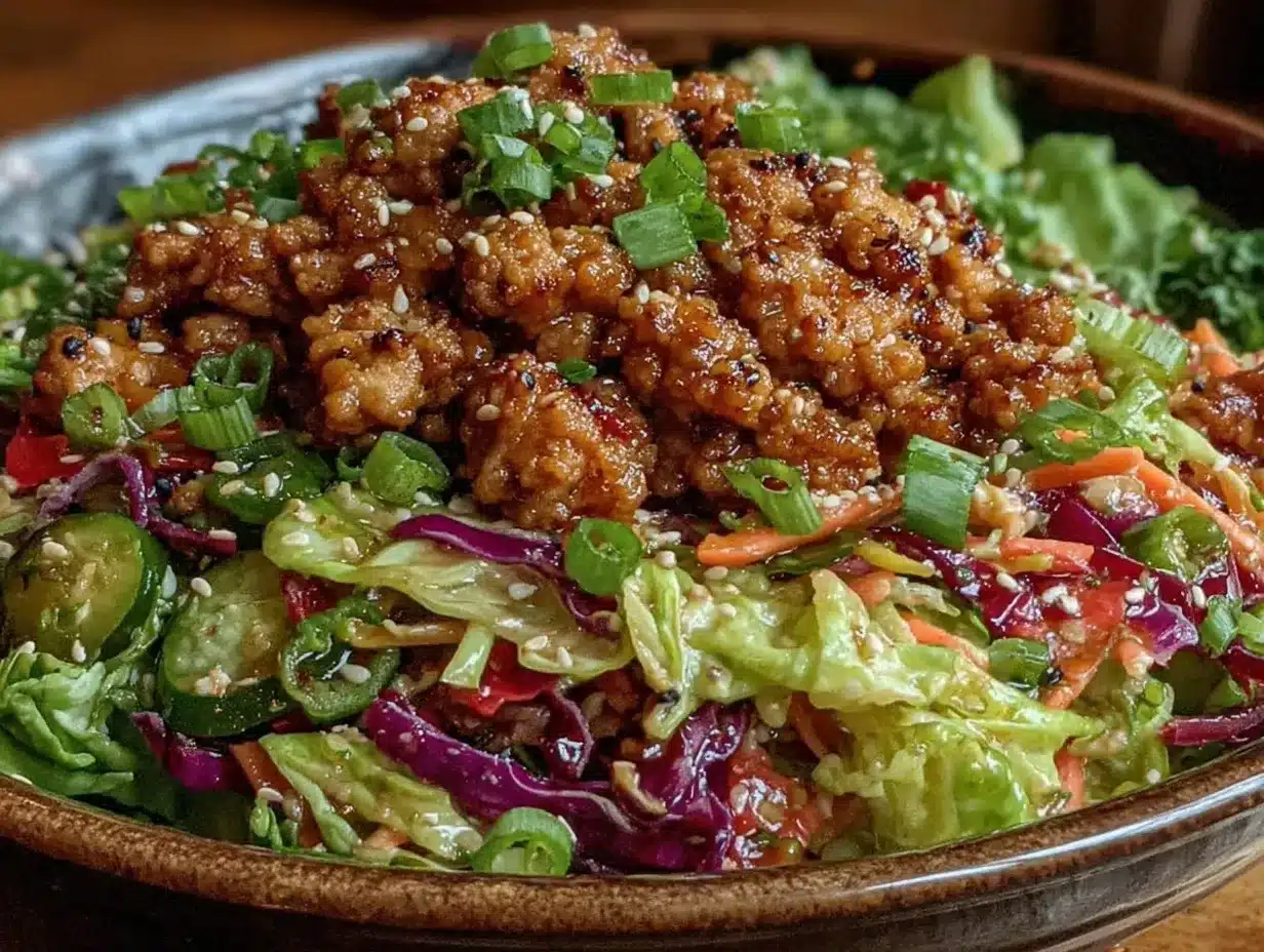 crispy deconstructed egg roll bowl preparation steps