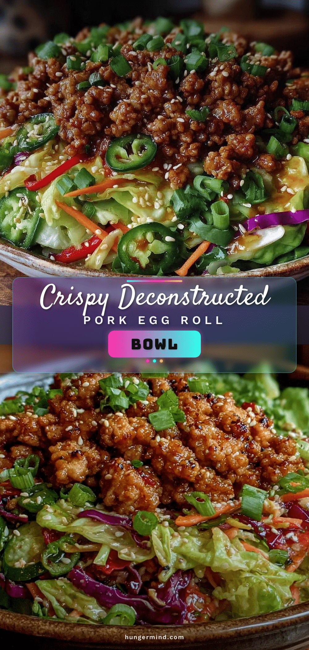 crispy deconstructed egg roll bowl recipe