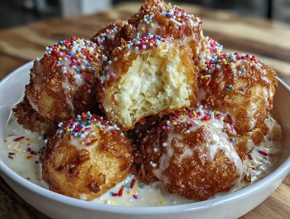 crispy donut hole cereal bowl preparation steps