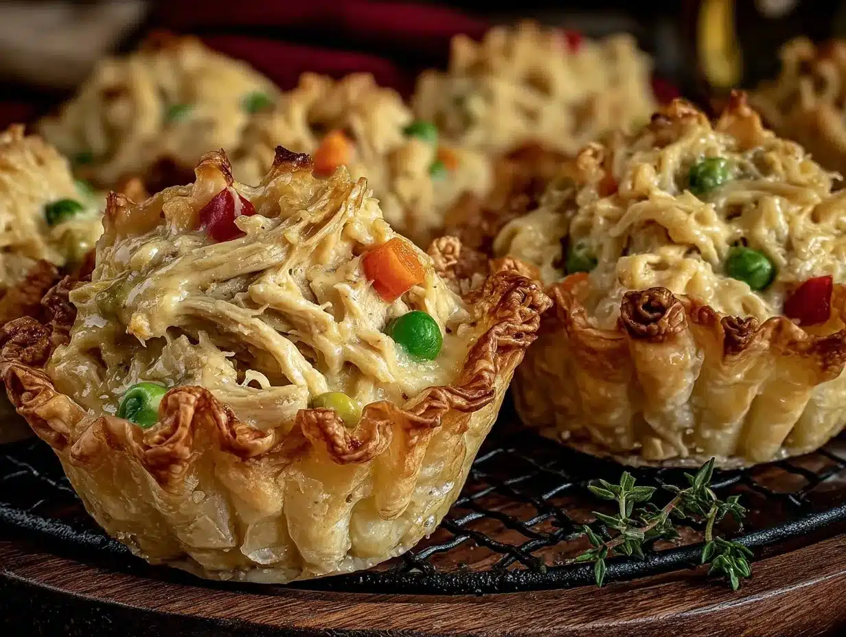 crispy mini chicken pot pie bites preparation steps
