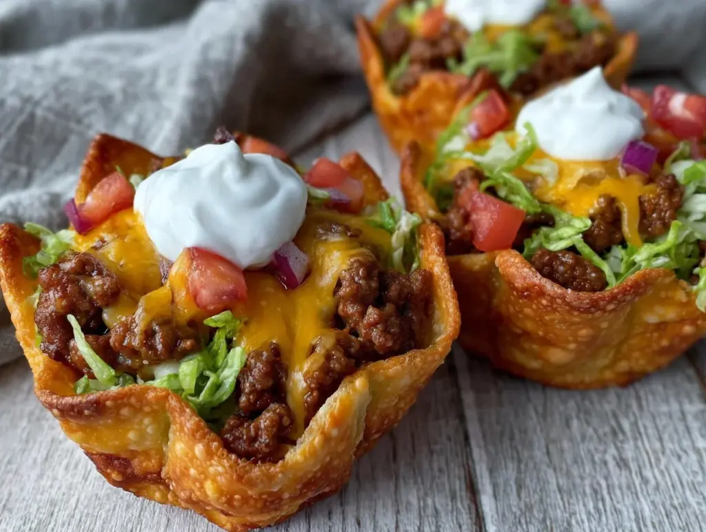 crispy muffin tin taco cups - featured image