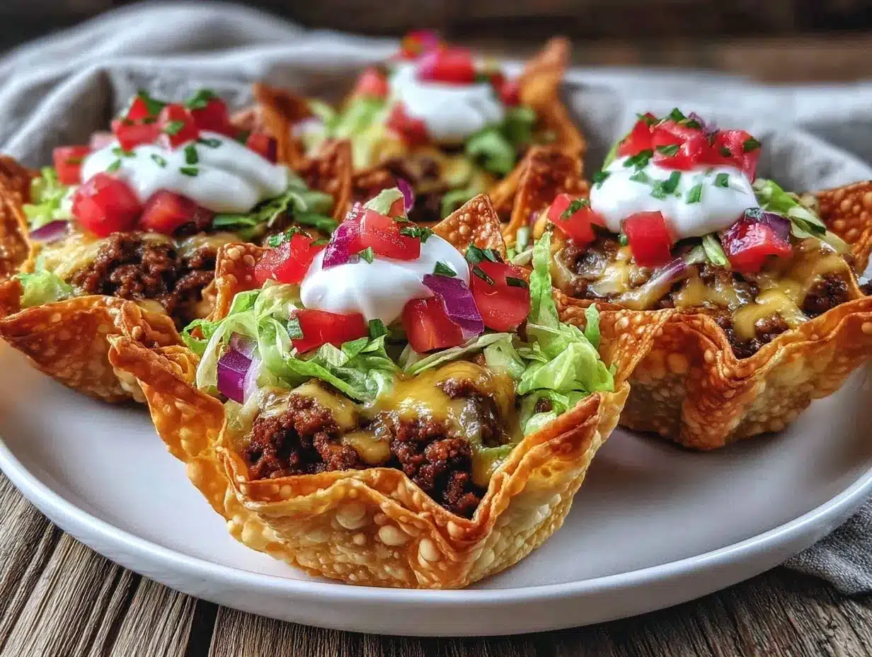 crispy muffin tin taco cups preparation steps